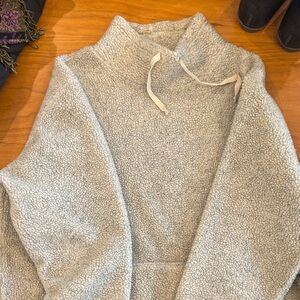 GAP Light Gray Sherpa Teddy Pullover